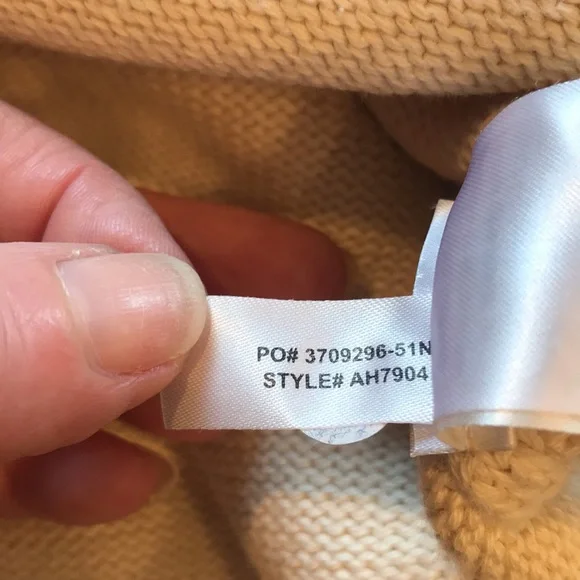 Lacoste Cream Cardigan with Black Accents - Picture 13 of 16